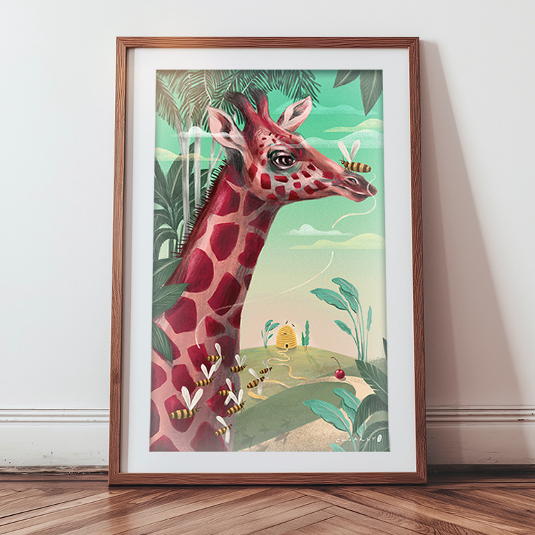 Giraffe and the Bee